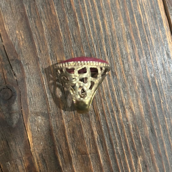 Sterling Bronze Faceted Ruby Ring ' - Picture 8 of 9